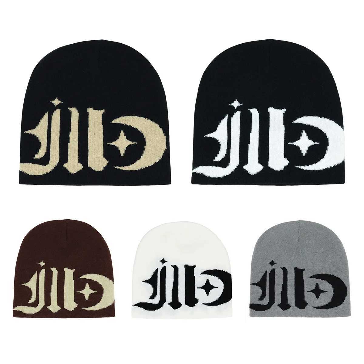 2025 New Autumn Winter Keep Warm Skiing Cap Letter Pattern Beanies for Wen Men Hip Hop Y2K Sklies Knitted Hat Ear Protection X2510281