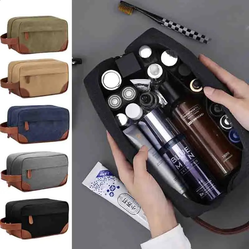 Mens Travel Multi Functional Canvas Toiletry Bag Large Capacity Business Portable Handbag Needs Makeup Storage 251018