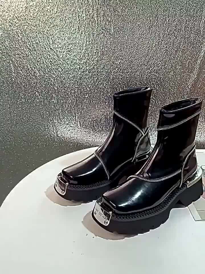 Women's Chunky Mid-Heel Ankle Boots - Round Toe Zipper Closure, Ultra-Fine Microfiber Upper Sole, Solid Color Versatile Booties For Casual & Form