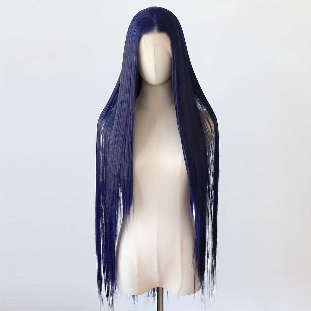 ZIGZAG HAIR 40" Extra Long Straight Front Wig Heat Resistant Up To 356°F, 13X4 Lace Front, Ultra-Sleek Glossy Finish, Voluminous 200% Density Dar