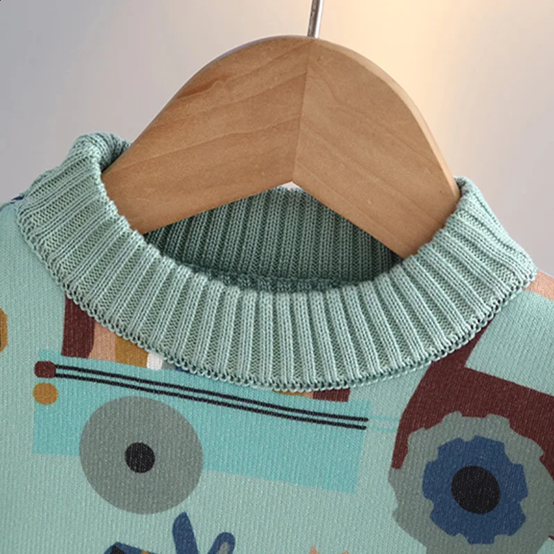 Boys and Girls Sweaters Thickened AutumnWinter Fashionable Childrens Knitted Sweaters Girls and Boys Tops 251027