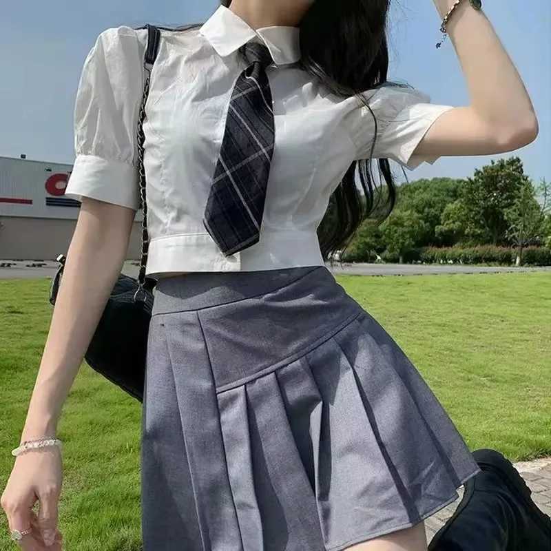 JK Uniform Plaid Adjustable Shirt Necktie Women Men College Style Sweet Detachable Collars Neck Ties Dressing Accessories GiftsW251028