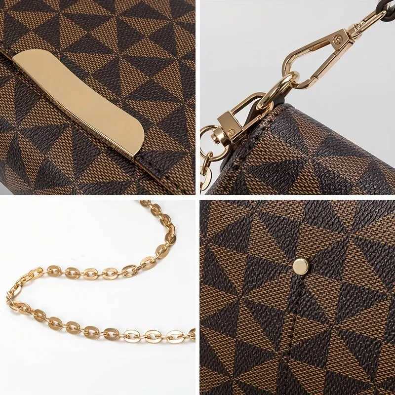 Luxury Women Crossbody Bag PU Leather Flap Shoulder Bag With Chain Windmill Pattern Perfect Sling Purse Bag For Daily UseT251028