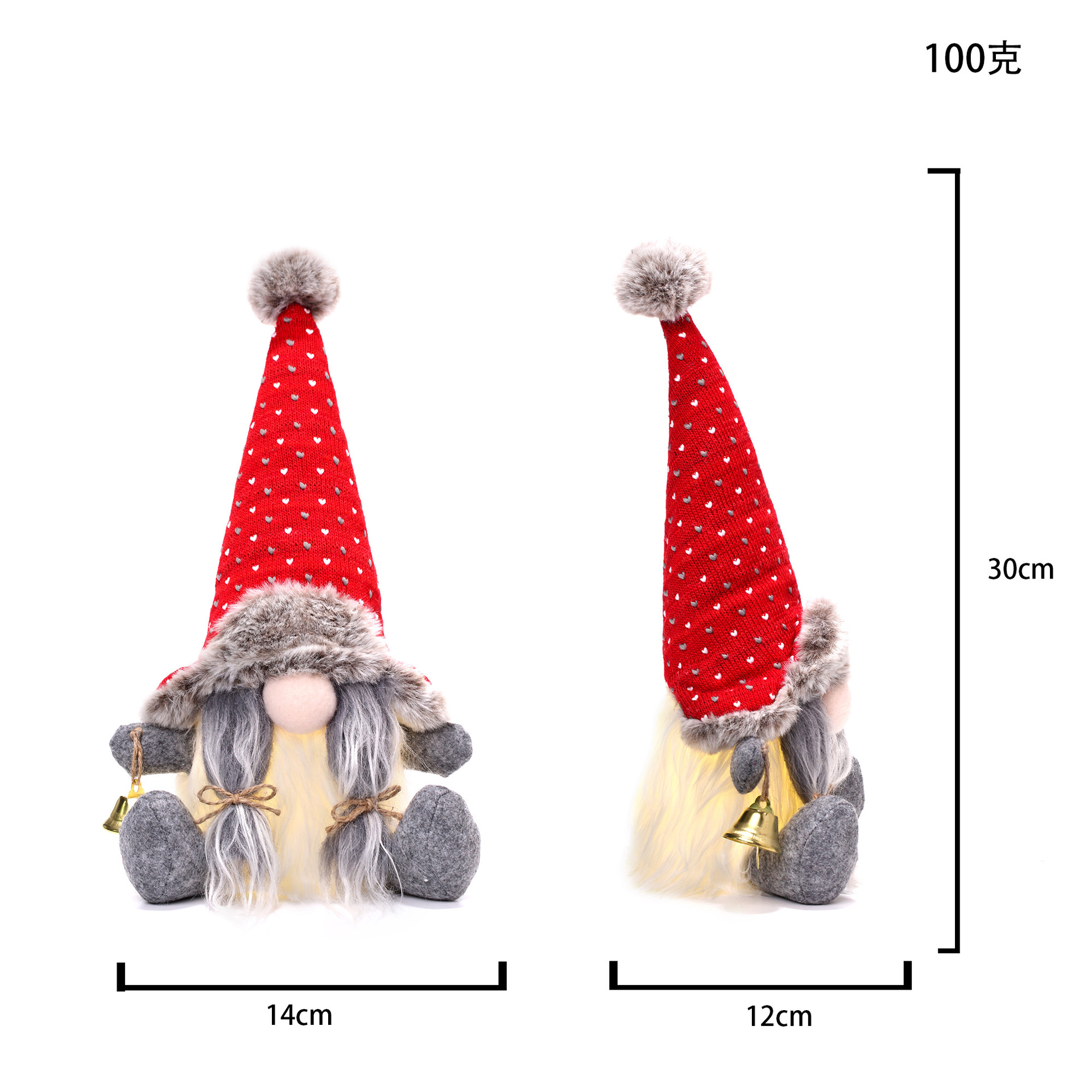 2025 Christmas Decorations Christmas Glow Rudolf Faceless Doll Nordic Forester Plush Doll Decoration Dwarf Ornament