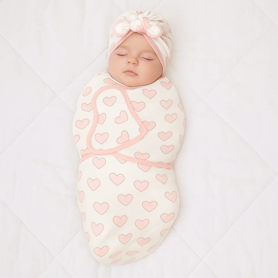 Bowknot Blanket Hat Set Flower Lightweight Material born Pography Blanket Breathable Soft Fabric Infant Swaddle Blanket 251027
