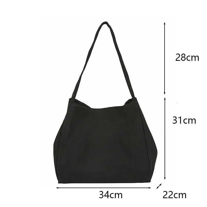 Casual Large Capacity Canvas Shopper Totes High Quality Eco Reusable Grocery Handbag for Women Travel Shoulder Bags Daily PouchW251028