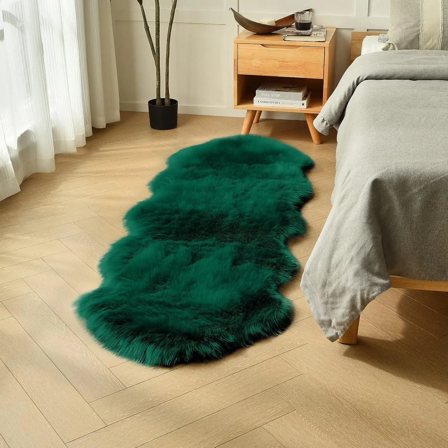 Shaggy Luxurious Fur Rug Bedroom Soft Fluffy Faux Sheepskin Area Rugs Washable Plush Bedside Carpet for Living Room Sofa Decor 1028 H260226