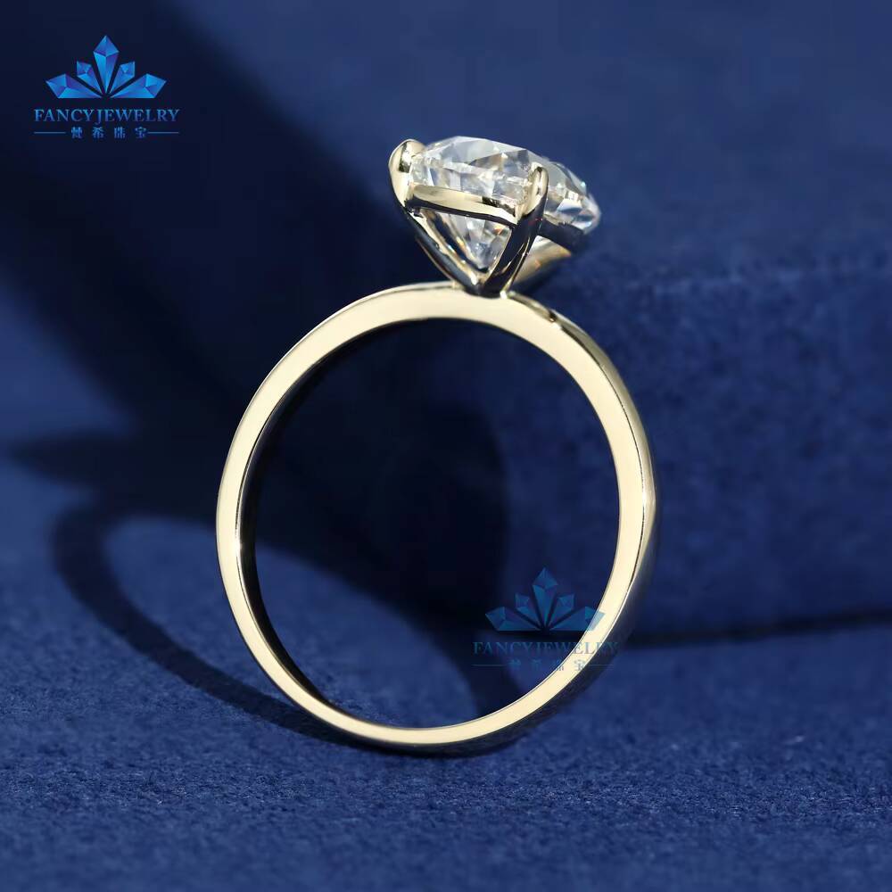 Womens Custom High Quality 14K 18K Gold Engagement Wedding Ring 1CT3CT Pear Cut Lab Grown Diamond VS1 VVS1 Certified GRC IGI