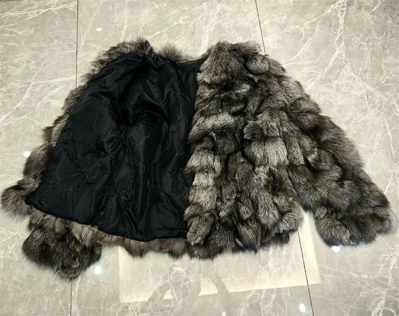 Fox Fur Coat Winter Women Natural Red Fox Fur Jacket Female Fashion Warm Thick Style 100 Fox Fur Overcoat 251027
