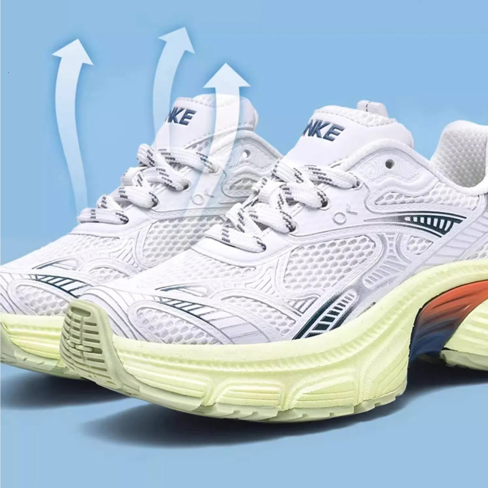 ONKE Ultra-Light Couple Running Shoes for Men and Women Breathable Mesh Shock Absorbing Wear-Resistant Non-Slip Casual Sports Shoes