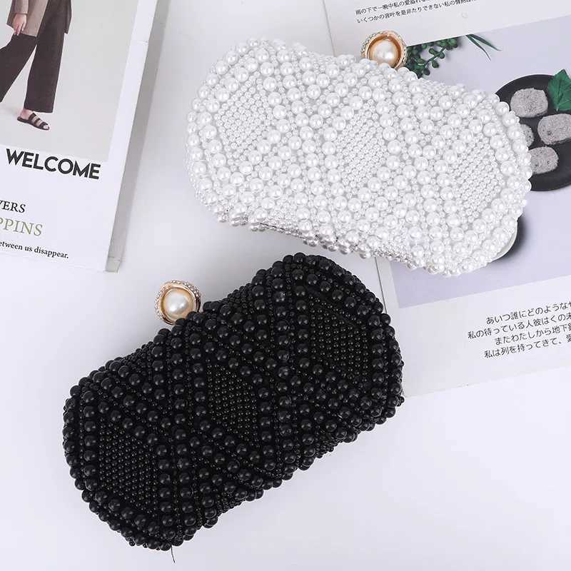 Lovevook 2024 custom Handmade beaded pearl evening hand bag women shining pearl banquet ladies clutch handbag H251027