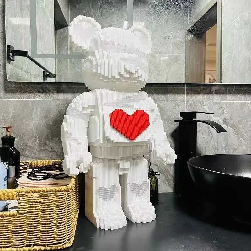 55CM Super Large Series Violent Bear Building Blocks Decoration Small Particle Three Dimensional Assembly Toy Gift L251028