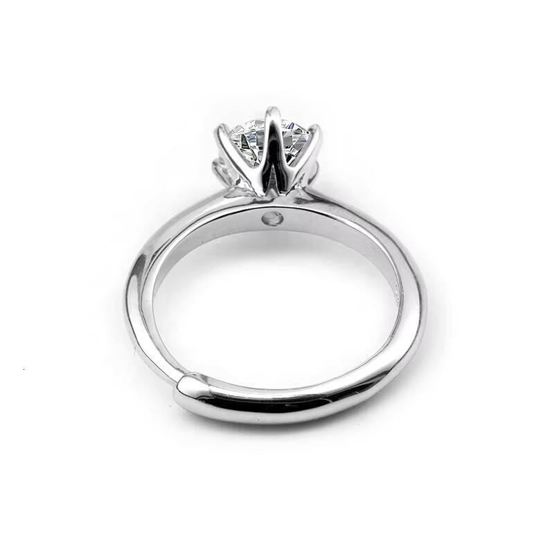 2025 New Arrival Fashion CLASSIC Fashion Customized 18k White Gold Synthetic 65mm 1ct Diamond Moissanite Engagement Rings