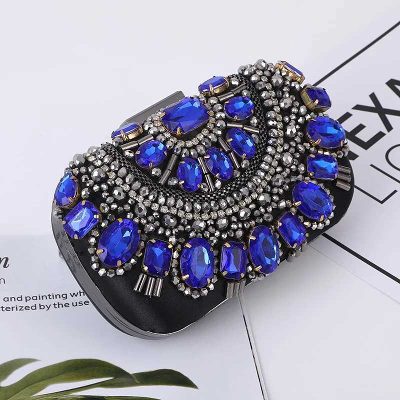 Handmade Red Green Beaded Ladies Gem Clutch Handbag Women Clutches For Woman Party Wedding Evening Hand Bag H251027