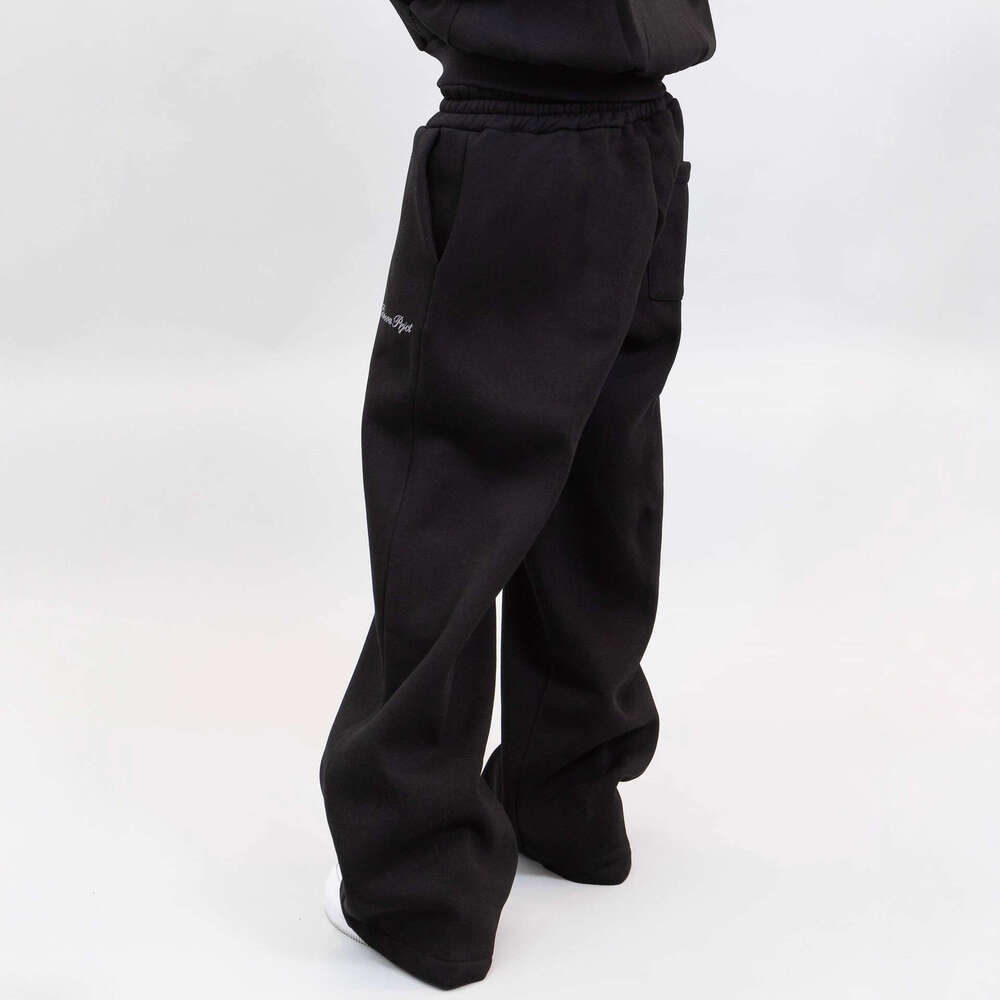 American Street Trend Niche Loose Casual Hooded Sweatshirt Personalized Letter Print Straight-Leg Sweatpants