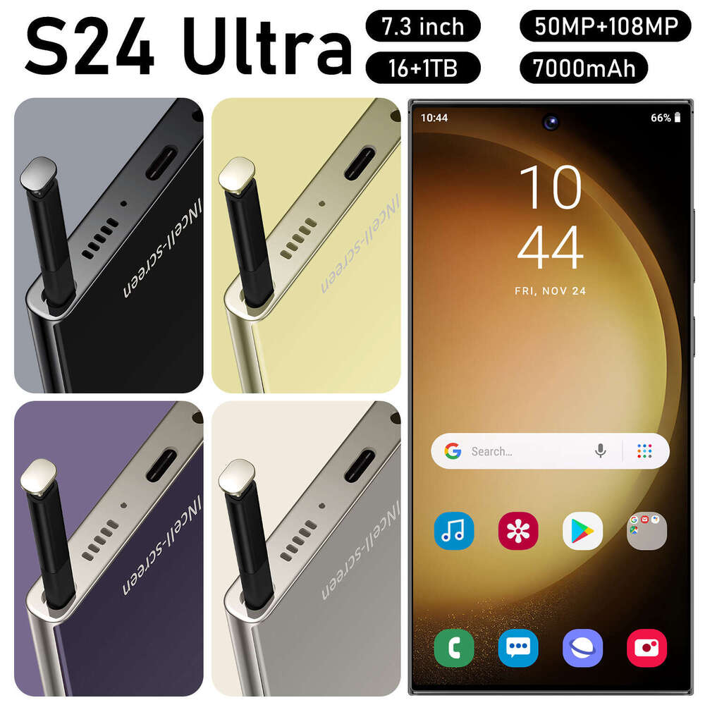 NEW 2026 HOT phone S24 ultra 7.3 inch HD 4K Android 14 16GB+1TB 8000mAh Battery 4G 5G Dual Sim Card WiFi GPS Google s25 s24 s26