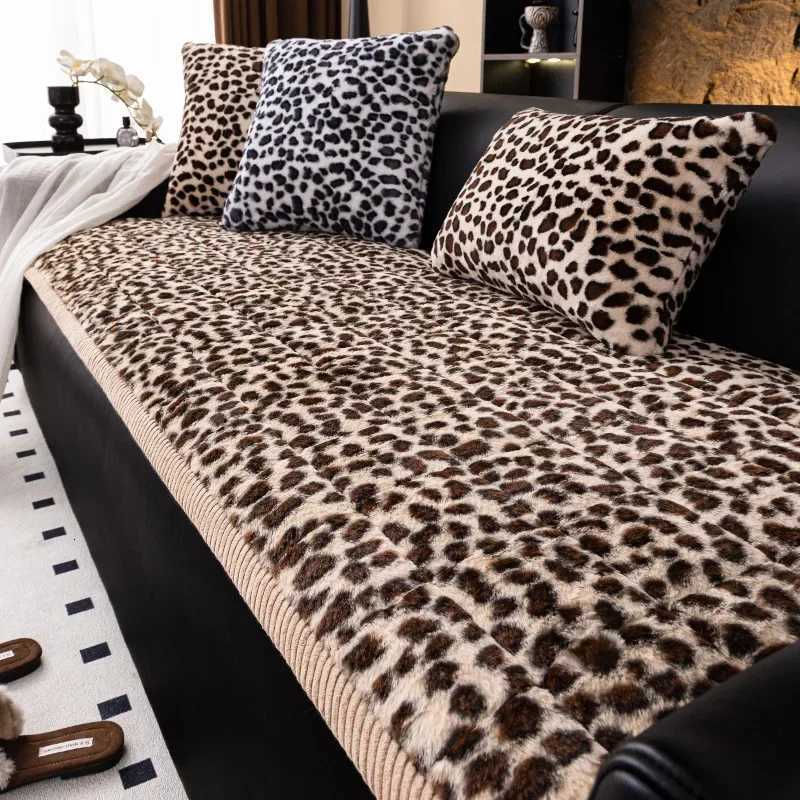 Luxury Leopard Print Plush Sofa Cushion 2024 New Winter Thick Anti slip And Dustproof For Living Room Decoration Sofa Cushion C251028