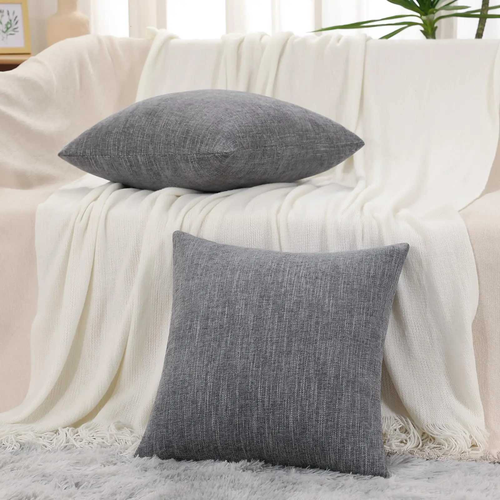 Pillow Case Homaxy Chenille Cushion Cover 45x45cm Throw Cover Soft Luxury case For Sofa Living Room Decorative case 40x40 C251028