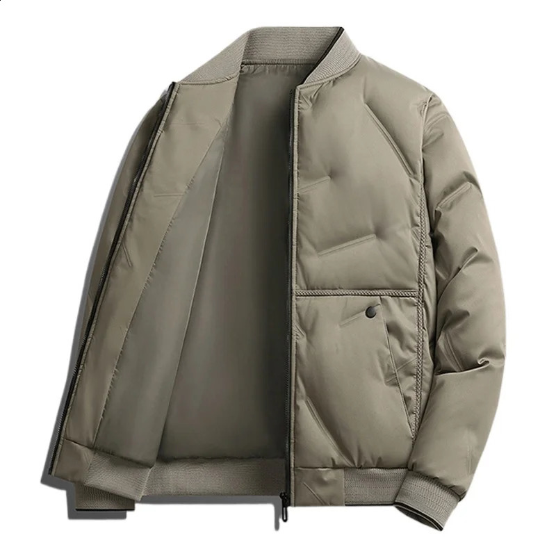 AutumnWinter Mens Down Cotton Jacket Fashion Trend Solid Color High Quality Comfortable Thick Coat for Men Top 251027