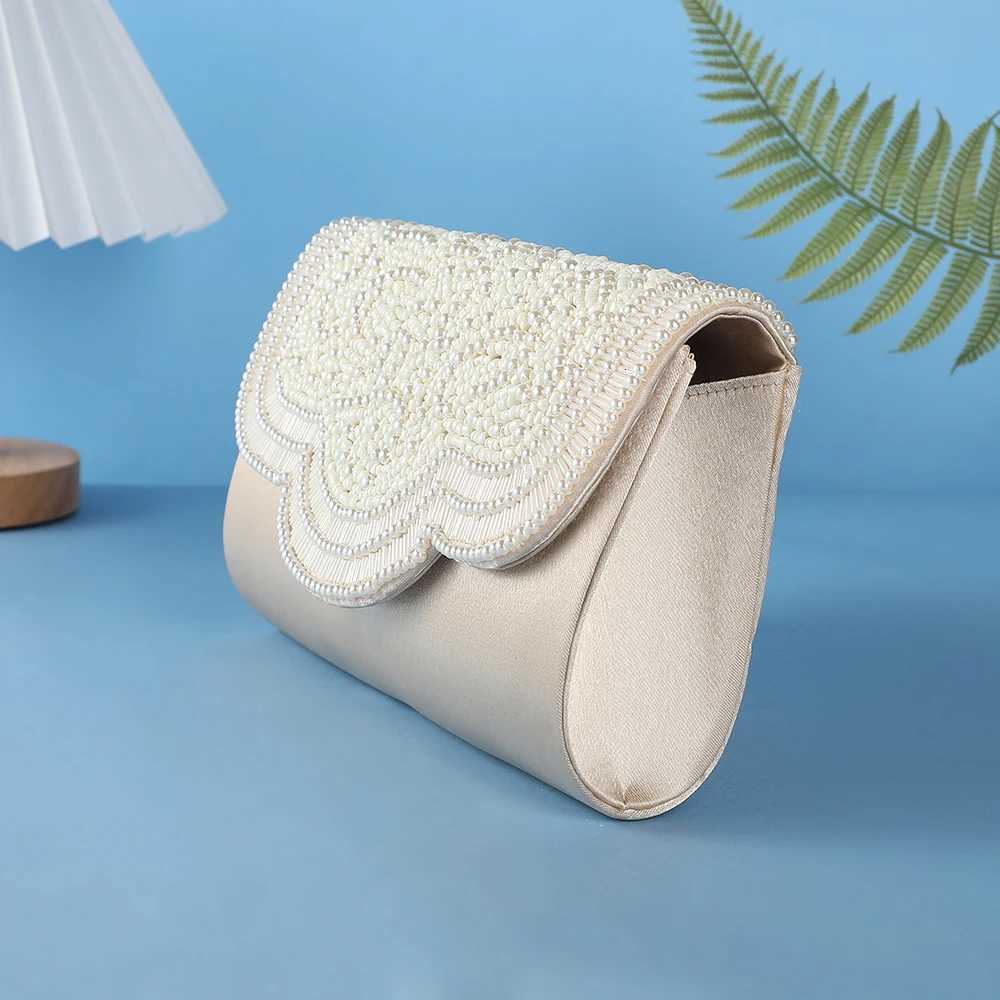 Pearl Dinner Bag for Women Light Solid Color Party Clutch Cosmetic Mobile Phone Storage Fresh Stylish Design H251027