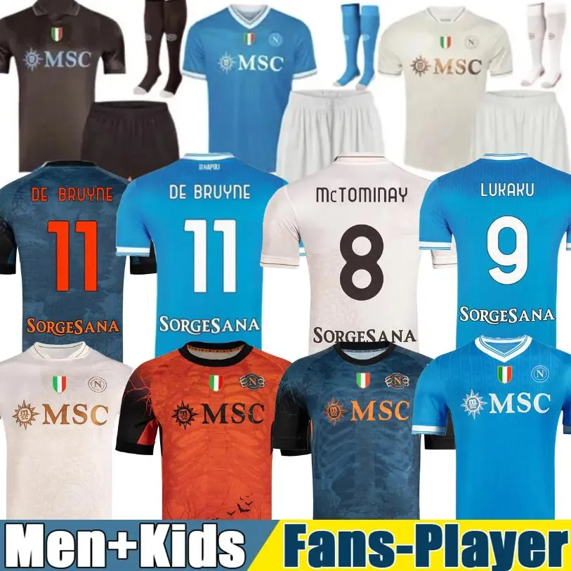 LUKAKU DE BRUYNE Napoli 25 26 soccer jerseys Maglia LANG LUCCA Naples 2026 BEUKEMA NERES Football Shirts McTOMINAY Napoli jersey top kit men kids Training ShirtS