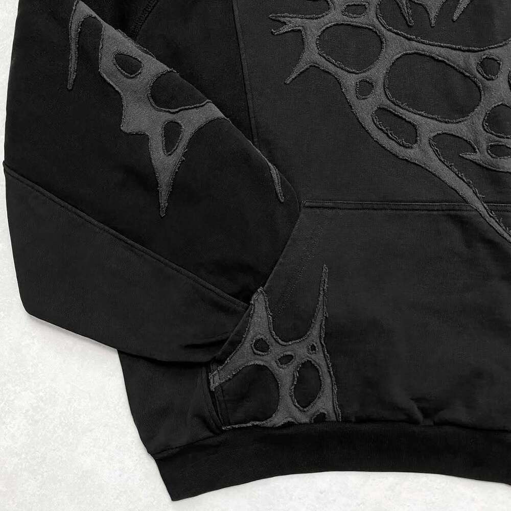 2025 New Men's Women's Street Hoodie with Rhinestones and Zipper, Printed Streetwear