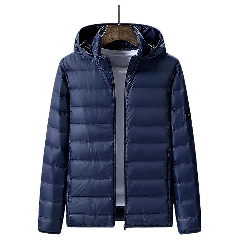 Men White Duck Down Jacket Winter Warm Hooded Windproof Puffer Detachable Hat Lightweight Casual High Quality Coat Male 251027