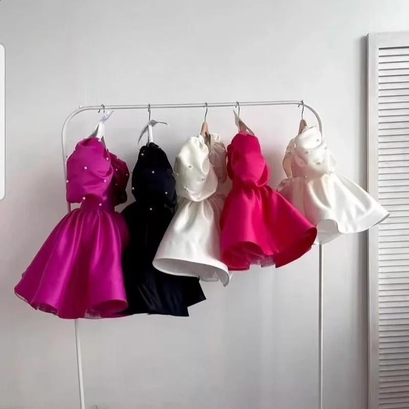 Flower Girl Satin Dresses Birthday Party Middle and Young Children Modelling Runway Piano Playing Tutu Skirt Wholesale 251023