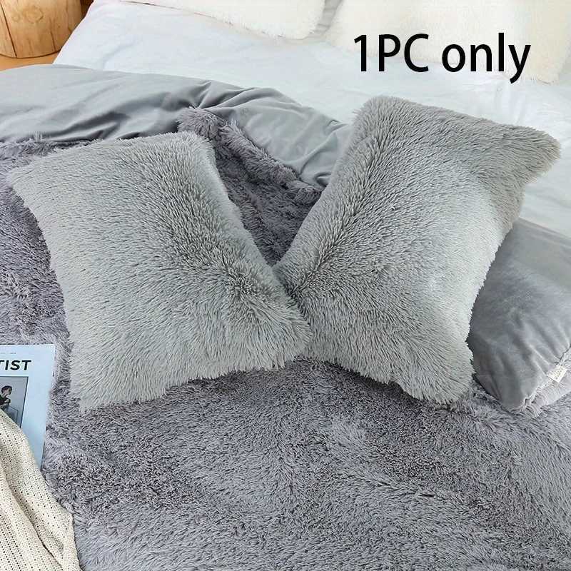 Pillow Case 1pc Faux Fur cases Velvet Super Soft and Cozy Wrinkle Fade Resistant with Zipper Closure Bed Cases C251028