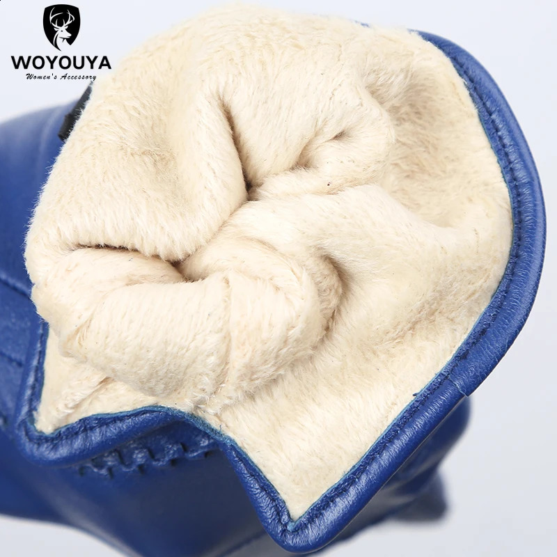 Touch Screen leather gloveshighend leather gloves womenGenuine Leather winter glovesKeep warm womens leather gloves2226 251027