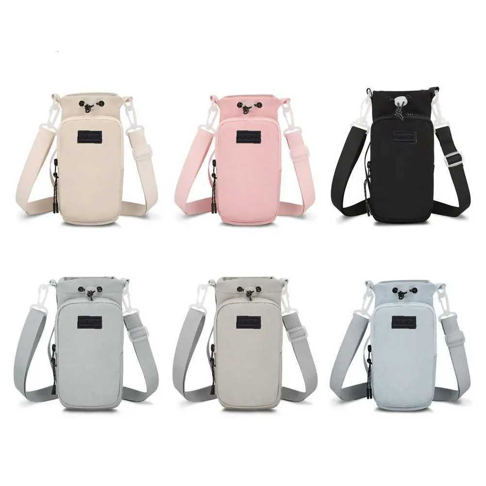 1Pcs Drawstring Portable Water Bottle Crossbody Bag Outdoor Sports Phone Water Bottle Holder Bag for Hiking Camping TravelW251028