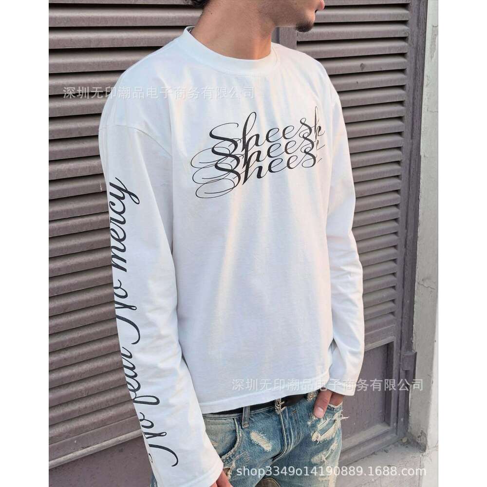 American Style Autumn Long Sleeve T-Shirt Dark Y2K Print Top High Street Gothic Trendy Outfit