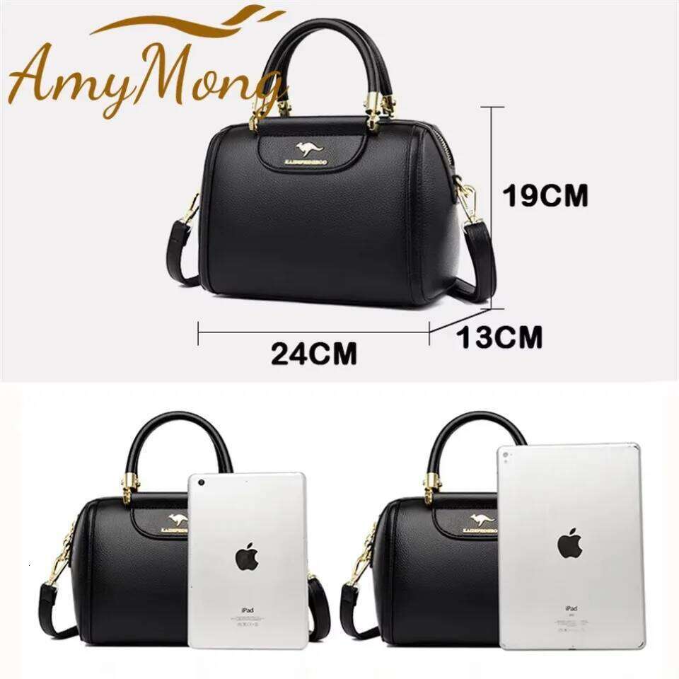 Designer Bags Granded Branded Cowhide Leather Handbag Purse Women Casual Crossbody Shoulder Messenger Bags Ladies Tote Boston Sac 2024 Hot Selling