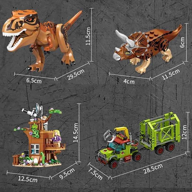 Jurassic Dinosaurs World Animal Park Blocks Building Brick Dinosaur Figures City Dino Robot Dinosaurios Toys For Children GiftsL251028
