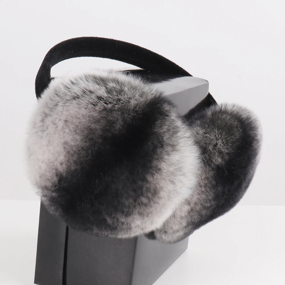 women Quality Real Fur Earcap Winter Warm Natural Rex Rabbit Fur Earmuff Lady Fashion Fluffy Genuine Rex Rabbit Fur Earlap 251027