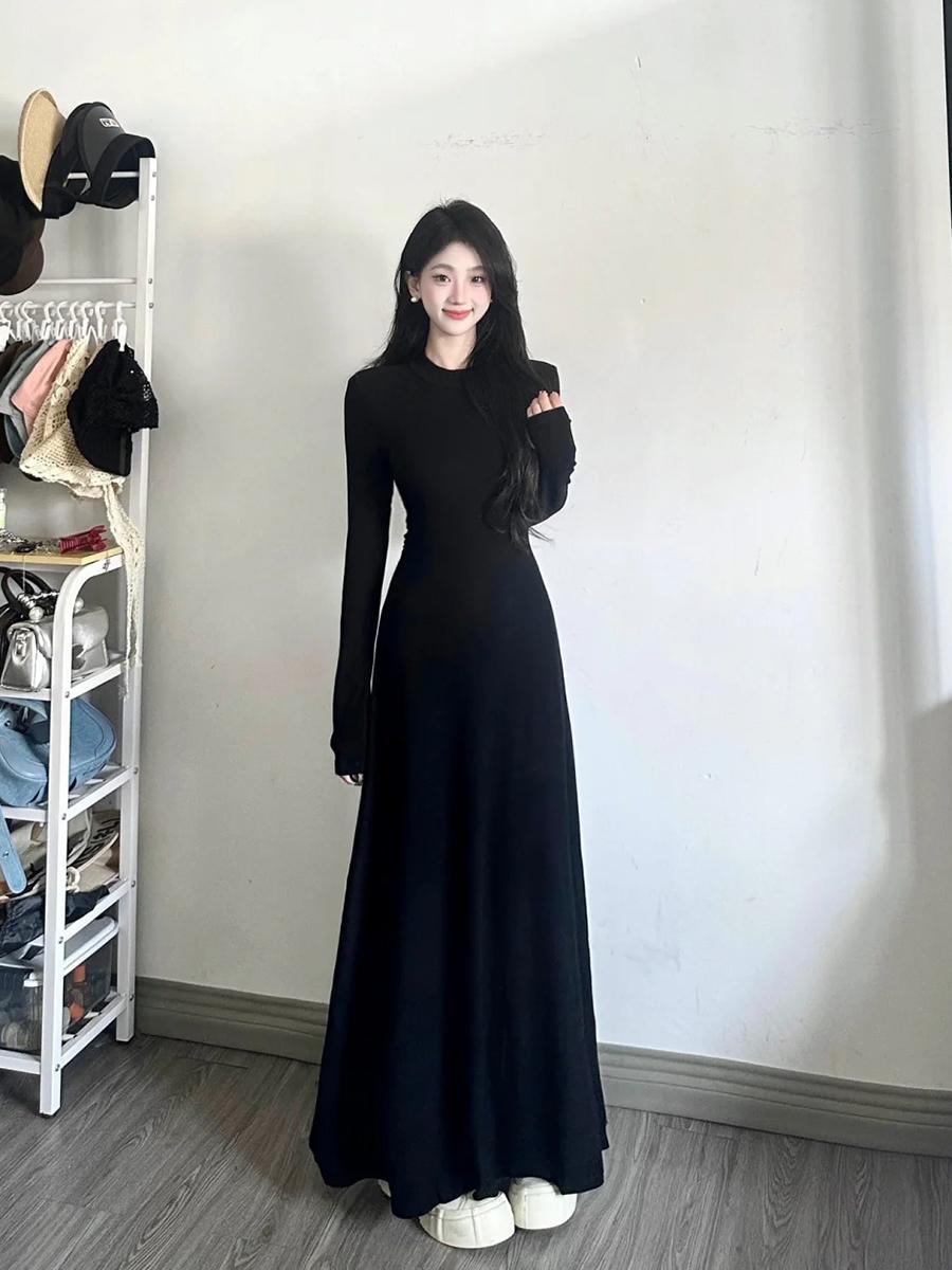 XL133 Autumn slim long dress for women