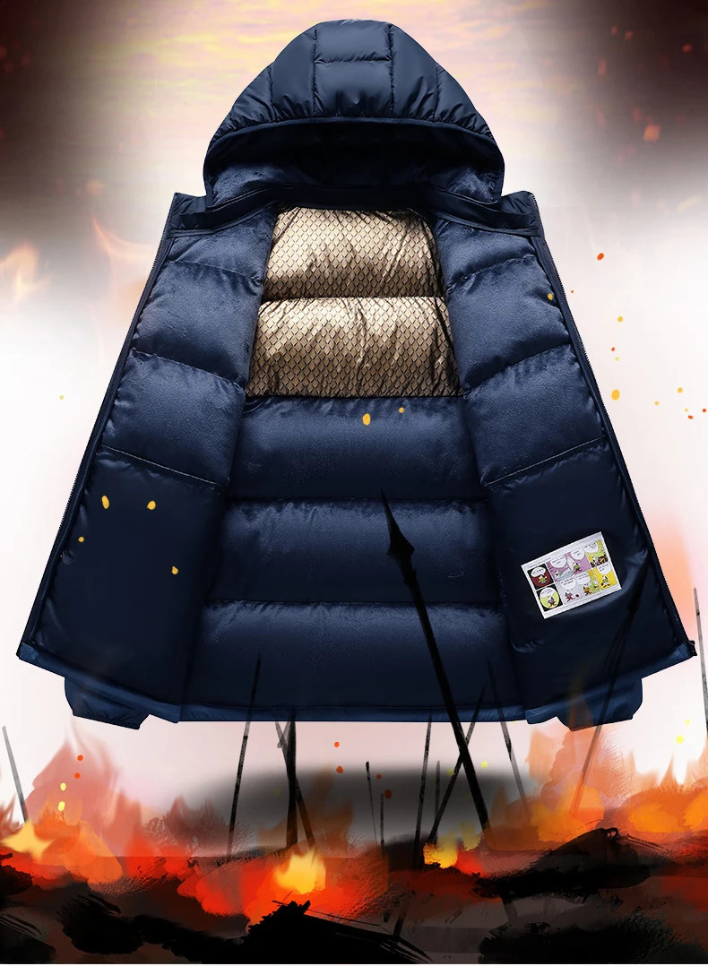 Winter Mens Casual Jacket Cotton Coat Climbing Hunting Hooded Warm Man Parka 251027