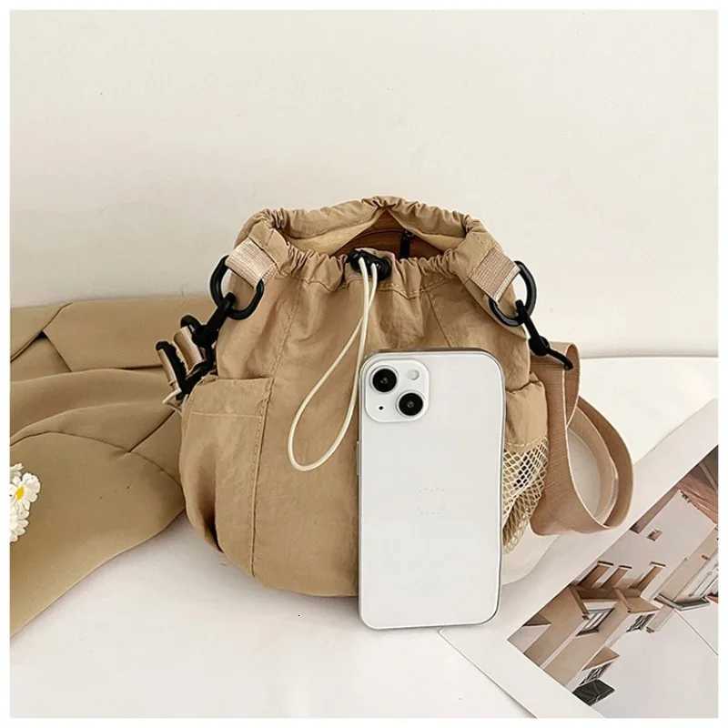 Casual Korean Single Shoulder Bag Commuter Mobile Phone Crossbody Bag Nylon Material Color Fashionable DaypackW251028