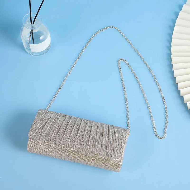 Elegant socialite evening bag pleated flap evening clutch bag banquet and wedding bag dress bag H251027