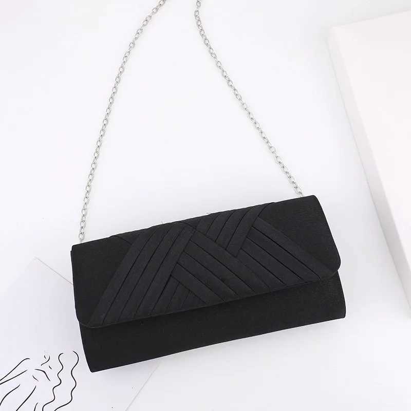 Womens solid color striped dinner bag Chain shoulder bag Portable personalized storage bag Party wedding evening gown bag H251027