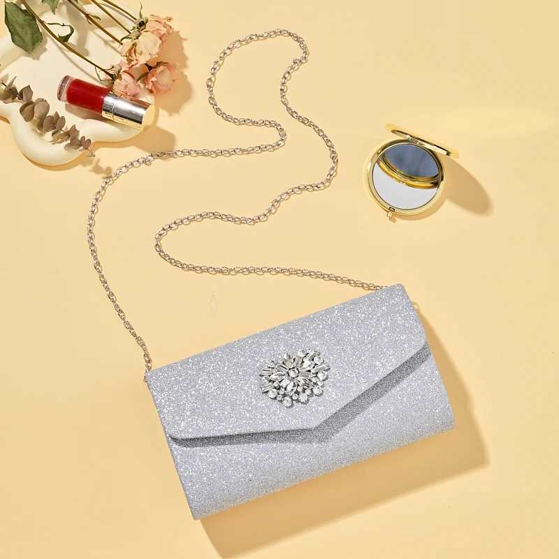 Elegant White Evening Handbag Fashion Bridal Wedding Party Chain Bag for Women New Arrival H251027