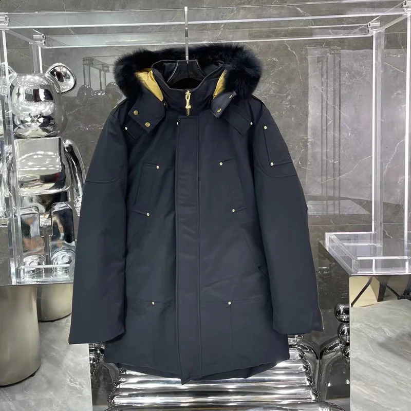 Down Jacket Mens Casual Hooded Down Jacket with Fur Collar Premium Mens Down Coat 251020