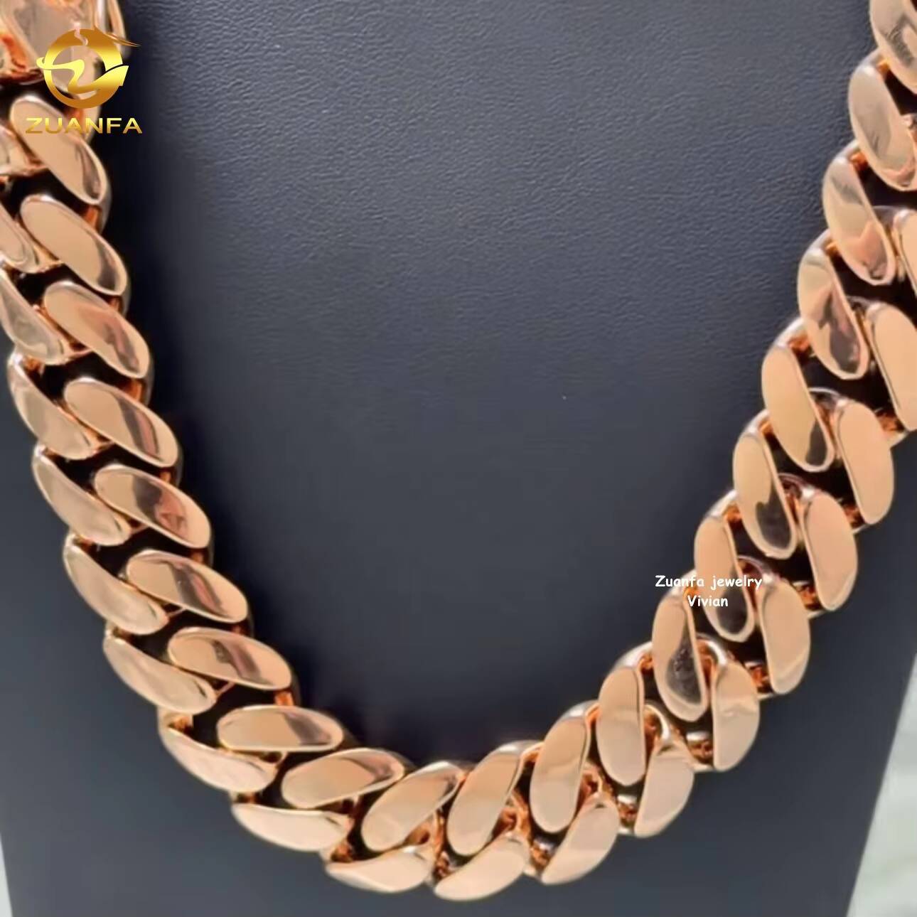 VVS Moissanite Diamond Buss Down Sterling Silver 925 Moissanite Hip Hop Jewelry Cuban Link Moissanite Necklace