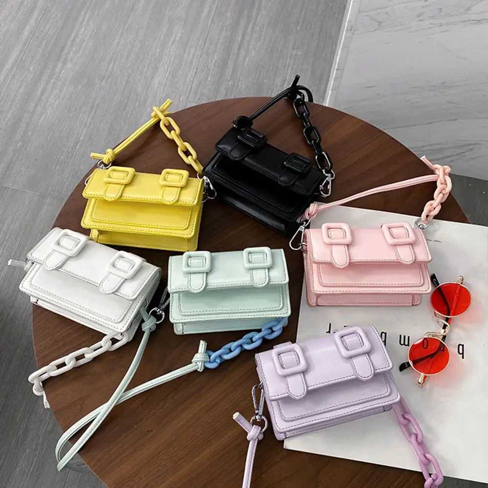 Mini Small Messenger Bags For Women Girl Chain Purse PU Leather Handbag Ladies Girl Crossbody Bags Designer 2022 Summer YellowW251028