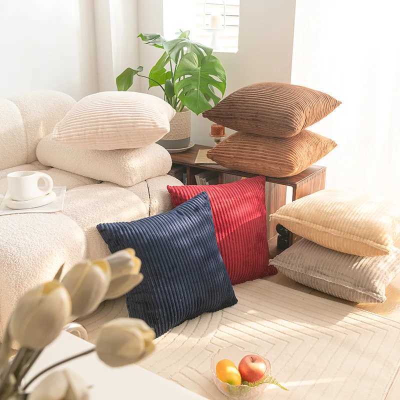Pillow Case 1pc Boho Faux Fur Plush Throw Covers Cream White Luxury SoftFluffy Decorative Cushion Cover case for Sofa Couch C251028