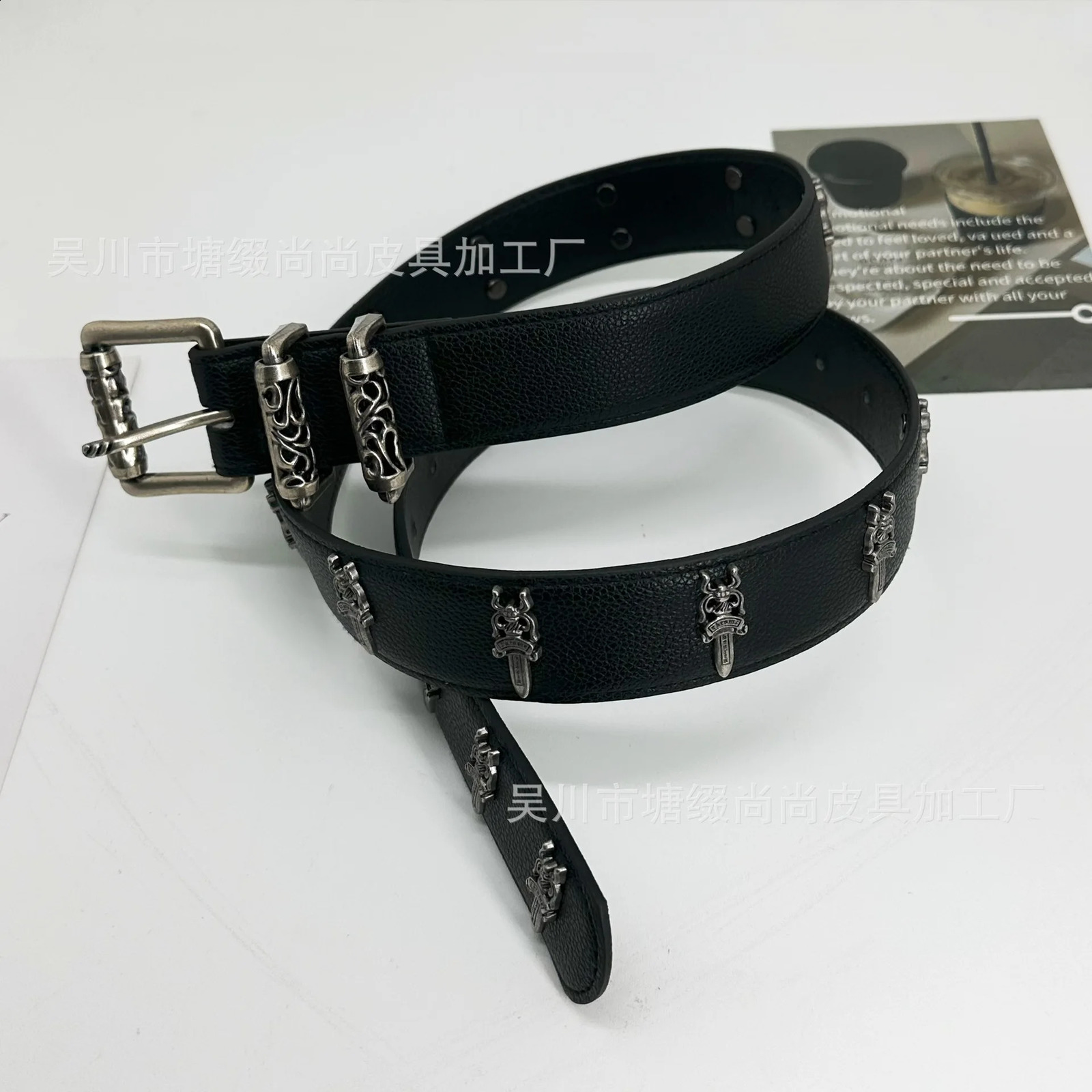 Gothic Y2K Women Men Belts Goth Ladies Hip hop Punk Rivet Skeleton Print Waist Belt Jeans Waistband 251027