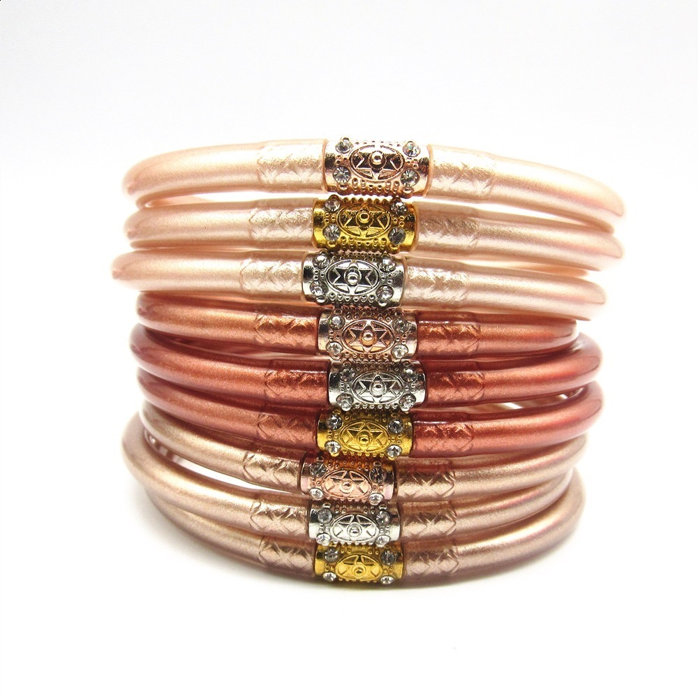 Fashion jewelry bracelets high-quality plastic tubes silicone soft bracelets suitable for girls parties and weddings as gifts 241108