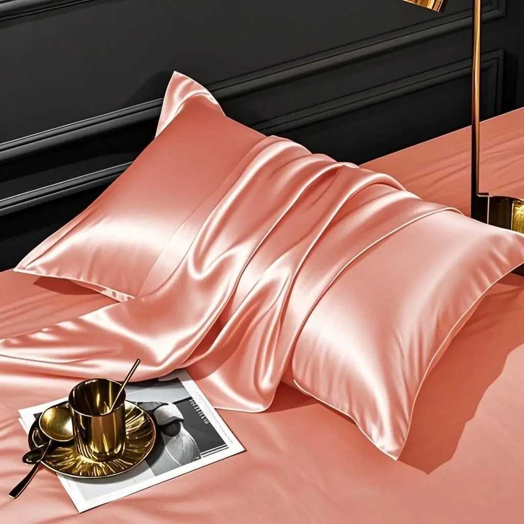 Pillow Case 2Pcs Lot Natural Mulberry Silk case Superior Quty Protect Hair Case Solid Color Bedding Case Cover C251028