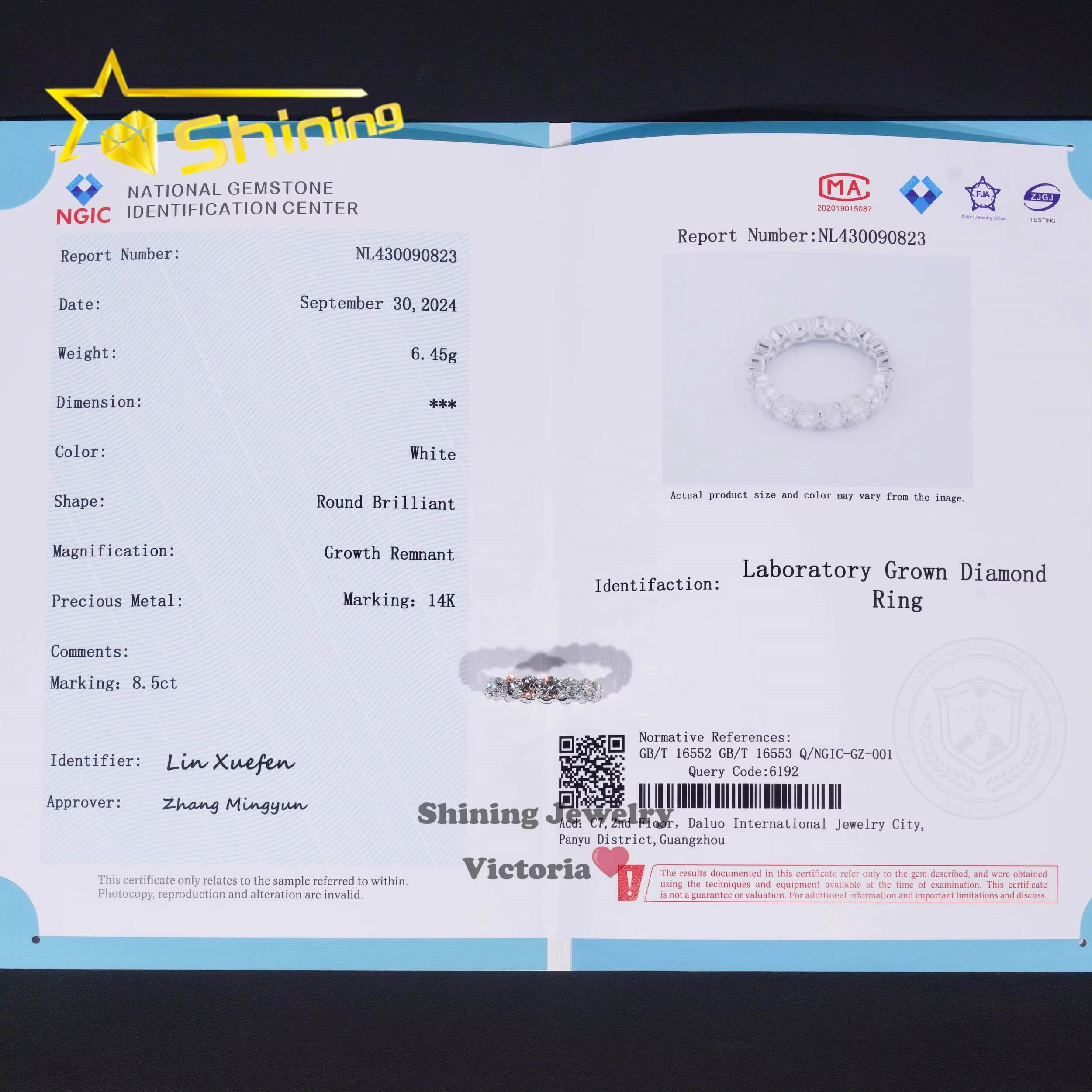 Custom Fine Jewelry Lab Grown Diamond Engagement Ring 10k 14k 18k Soild Gold 5mm Eternity Ring for Men Women