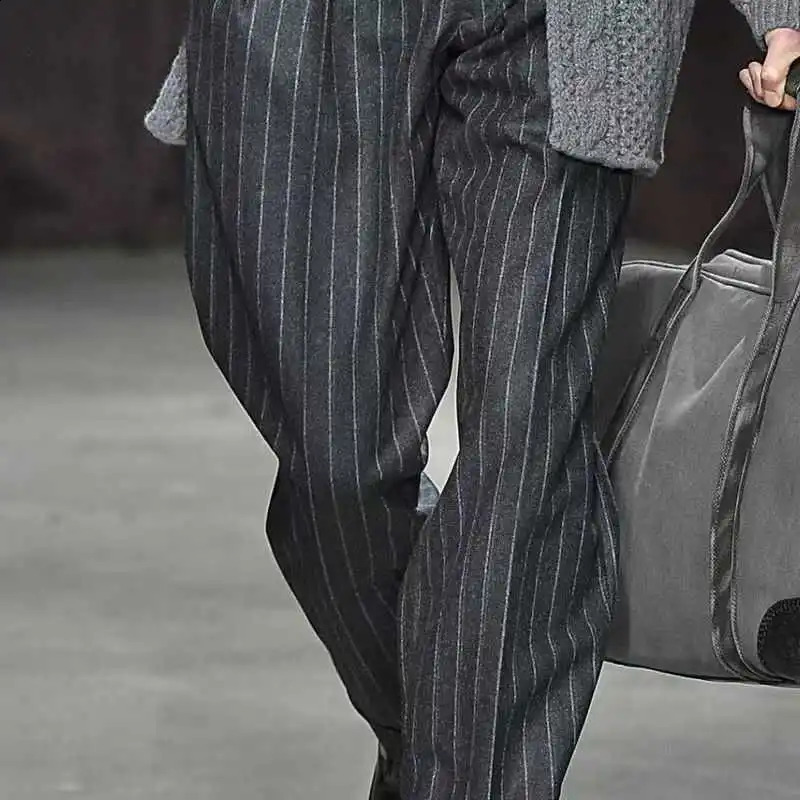 TopQuality Mens Woolen Trousers Suit Pants Business Formal for Men Man Naples Wool Dress B17 251027